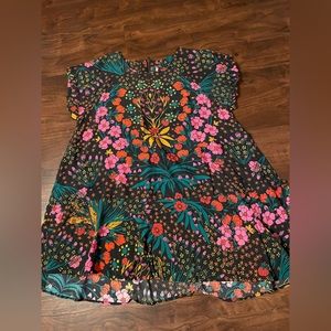 Free People- print swing dress